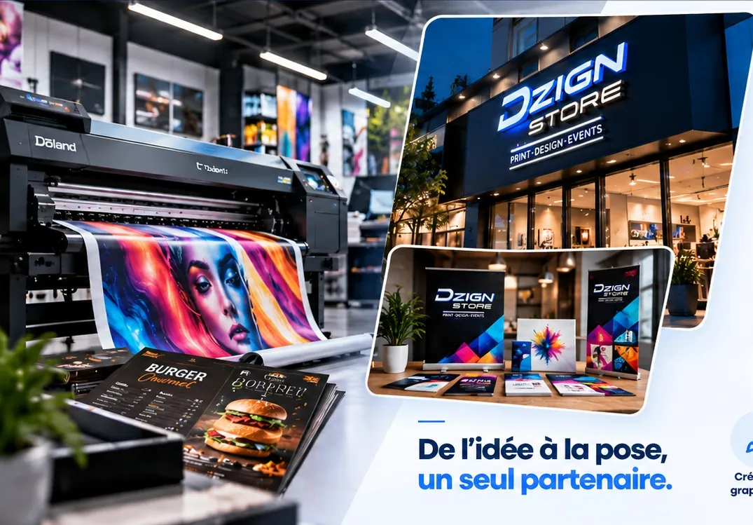 Atelier DZign Store — impression numérique, enseigne et supports de communication visuelle